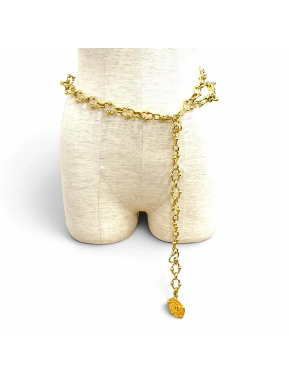 Chanel Vintage 23 CC Logo Chain Belt Gold